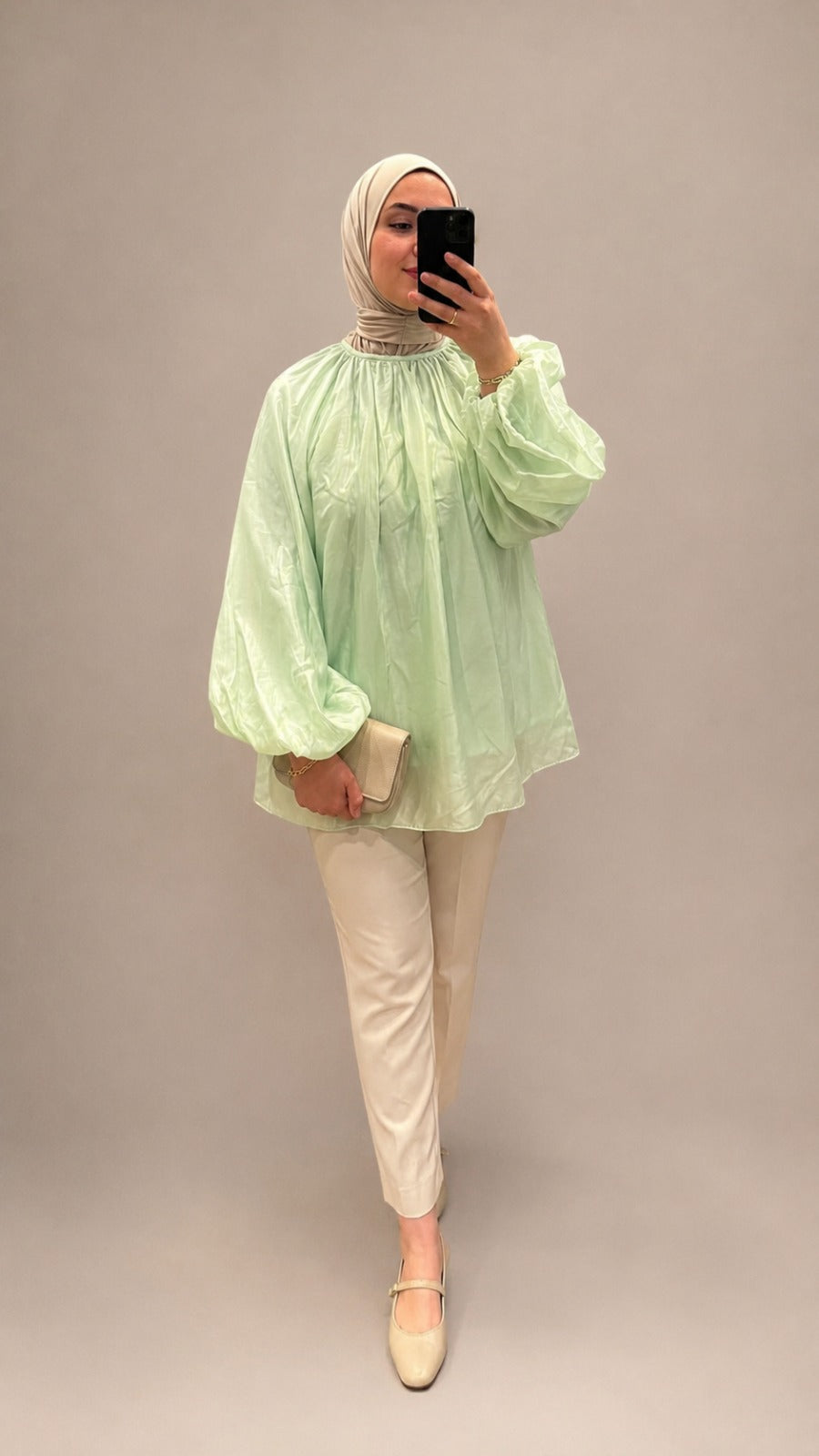 Bluse Mira in Mint